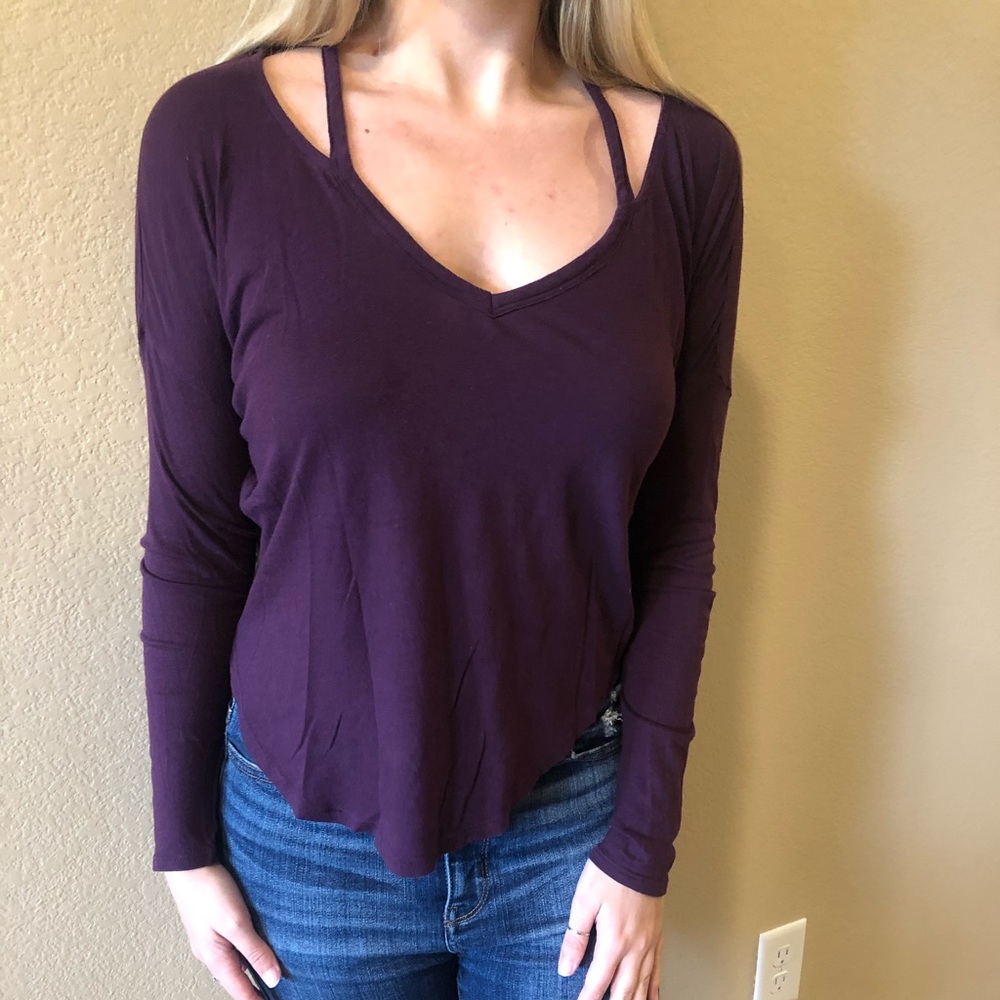 Maroon Long Sleeve Top
